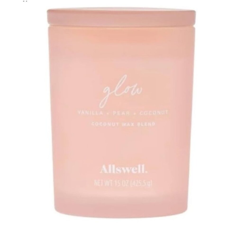 NWT Allswell 3.9oz Scented Spa Candle - Vanilla + Pear + Coconut scent